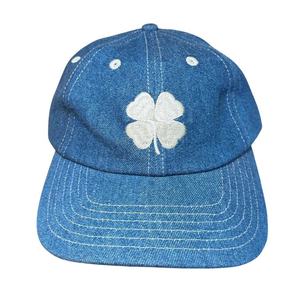 Lucky Brand Denim Baseball Cap Clover Patch Adjustable Hat NWT